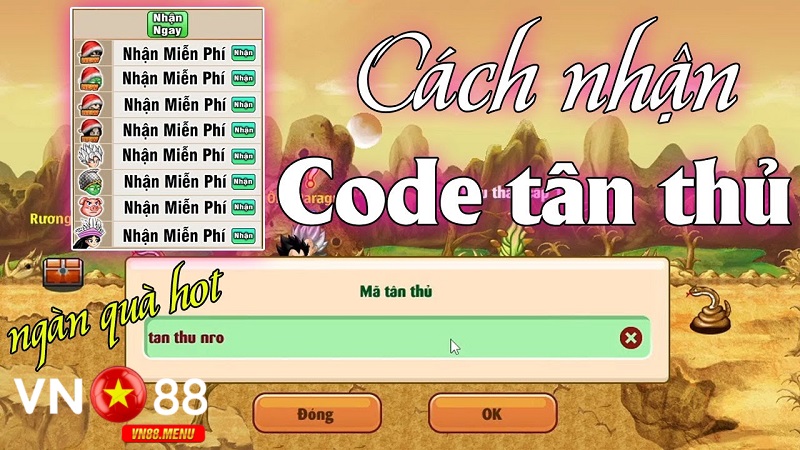 Hướng dẫn cách nhận code tân thủ vn88